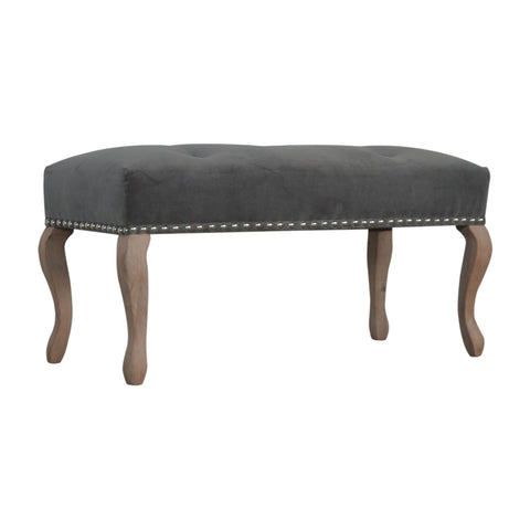 Elegant Velvet Hallway Bench with Cotton Velvet Fabric and French Legs