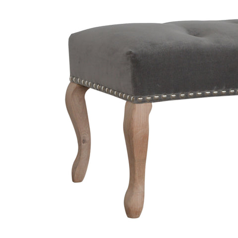 Elegant Velvet Hallway Bench with Cotton Velvet Fabric and French Legs