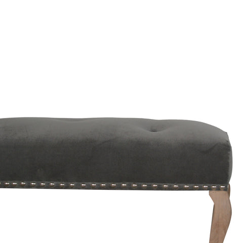 Elegant Velvet Hallway Bench with Cotton Velvet Fabric and French Legs