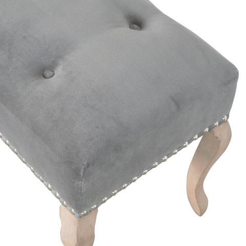 Elegant Velvet Hallway Bench with Cotton Velvet Fabric and French Legs