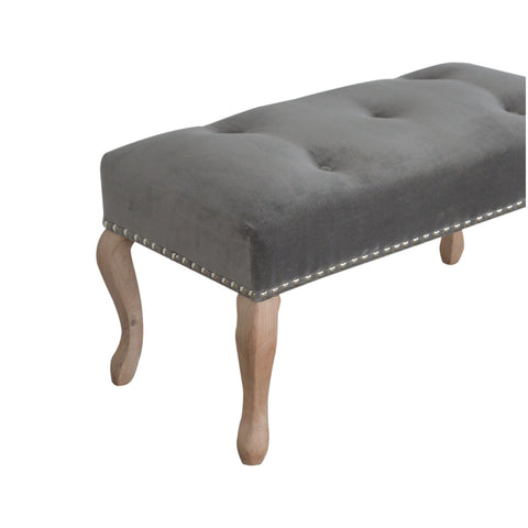 Elegant Velvet Hallway Bench with Cotton Velvet Fabric and French Legs