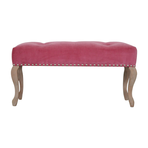 Elegant Velvet Hallway Bench with Cotton Velvet Fabric and French Legs