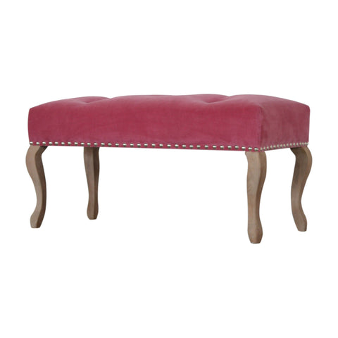 Elegant Velvet Hallway Bench with Cotton Velvet Fabric and French Legs