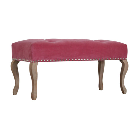 Elegant Velvet Hallway Bench with Cotton Velvet Fabric and French Legs