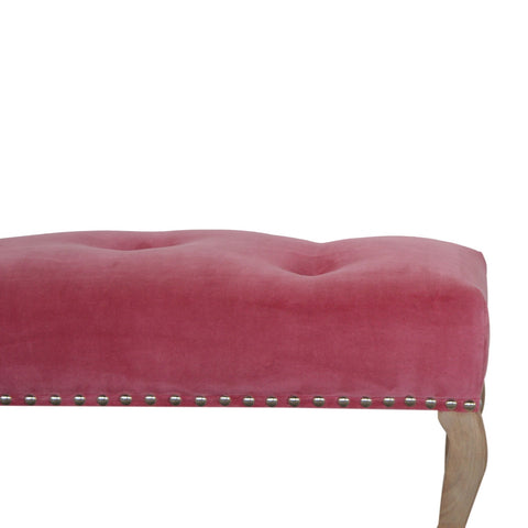Elegant Velvet Hallway Bench with Cotton Velvet Fabric and French Legs