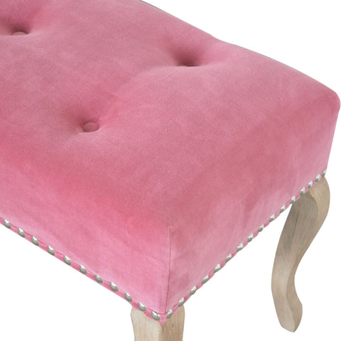 Elegant Velvet Hallway Bench with Cotton Velvet Fabric and French Legs