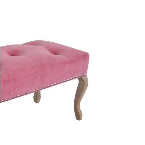 Elegant Velvet Hallway Bench with Cotton Velvet Fabric and French Legs