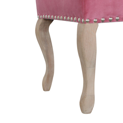 Elegant Velvet Hallway Bench with Cotton Velvet Fabric and French Legs