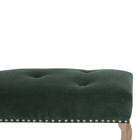 Elegant Velvet Hallway Bench with Cotton Velvet Fabric and French Legs