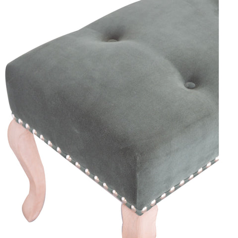 Elegant Velvet Hallway Bench with Cotton Velvet Fabric and French Legs