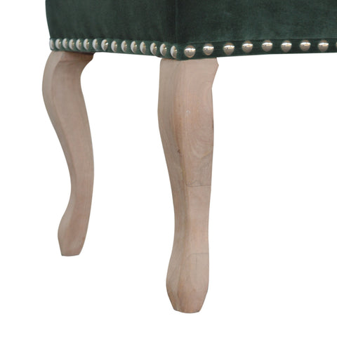 Elegant Velvet Hallway Bench with Cotton Velvet Fabric and French Legs