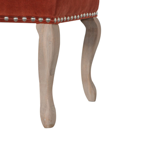 Elegant Velvet Hallway Bench with Cotton Velvet Fabric and French Legs