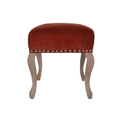 Elegant Velvet Hallway Bench with Cotton Velvet Fabric and French Legs