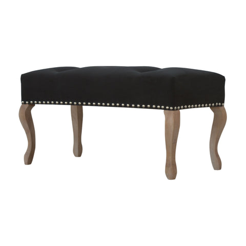 Elegant Velvet Hallway Bench with Cotton Velvet Fabric and French Legs