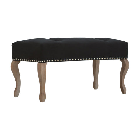 Elegant Velvet Hallway Bench with Cotton Velvet Fabric and French Legs