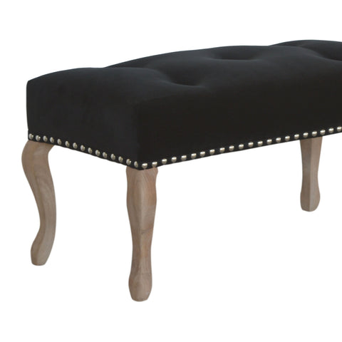 Elegant Velvet Hallway Bench with Cotton Velvet Fabric and French Legs