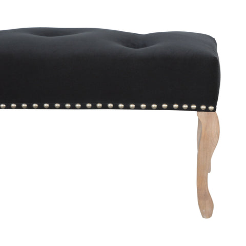 Elegant Velvet Hallway Bench with Cotton Velvet Fabric and French Legs