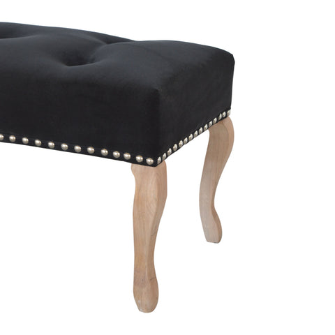 Elegant Velvet Hallway Bench with Cotton Velvet Fabric and French Legs