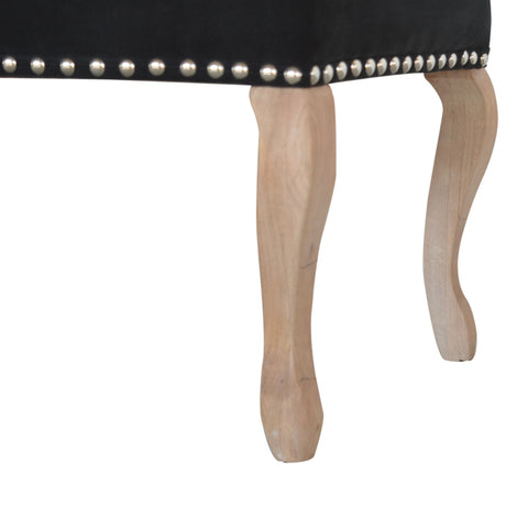 Elegant Velvet Hallway Bench with Cotton Velvet Fabric and French Legs