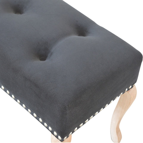 Elegant Velvet Hallway Bench with Cotton Velvet Fabric and French Legs
