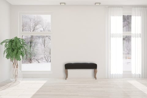 Elegant Velvet Hallway Bench with Cotton Velvet Fabric and French Legs