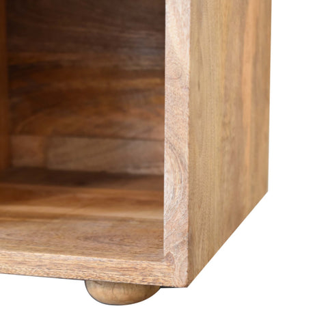 Handmade Solid Hallways Bench with 4 Cubes Storages and Seating