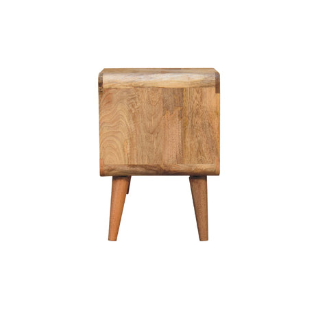 Stylish Telephone Table Bench with Bouclé Yarn Fabric and Nordic Style Legs
