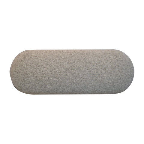 Soft Cushioned Bench with Nordic Style Legs and Bouclé Fabric