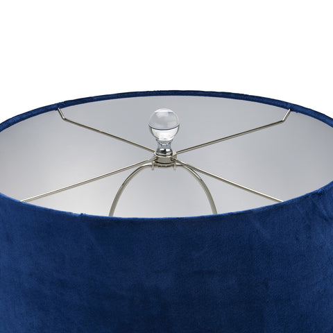 Stylish Ceramic Table Lamp with Unique Dipped Blue and White Glaze