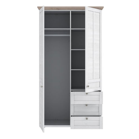 Versatile and Aesthetic 2 Door Wardrobe with Soft Close Mechanism