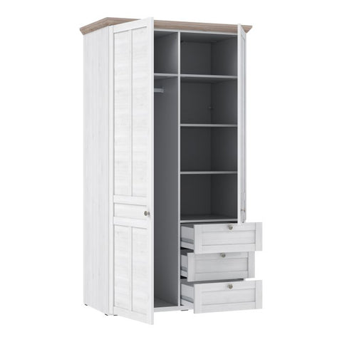 Versatile and Aesthetic 2 Door Wardrobe with Soft Close Mechanism