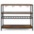 Industrial style Wine and Liquor Cabinet with 4 Storage Tiers in Rustic Brown