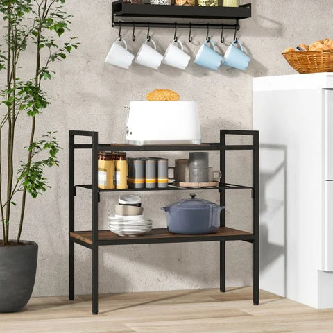 Elegant Side Table with Removable Storage Shelf and Natural Industrial Design