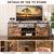 Minimalistic Industrial Style TV Stand with 2 Cabinet Doors and Adjustable Shelf
