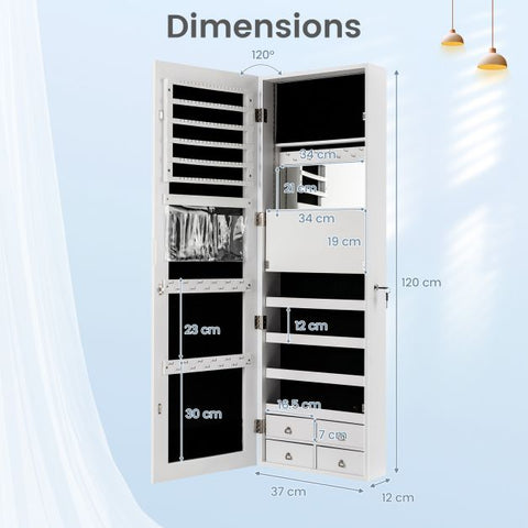 Versatile 4-Drawer Storage Jewelry Cabinet