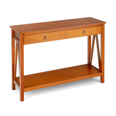 Stylish and Versatile Entryway Console Table with Drawers and Extra Storage Space