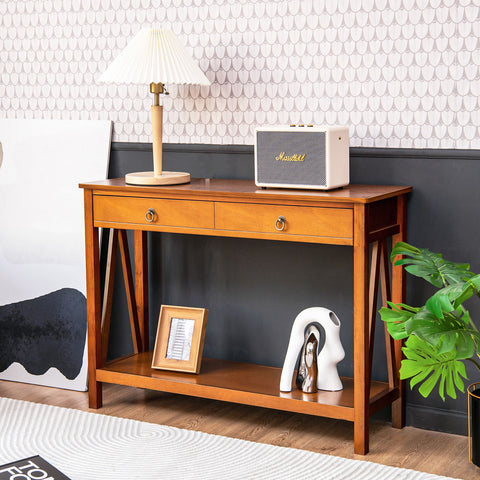 Stylish and Versatile Entryway Console Table with Drawers and Extra Storage Space
