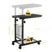 Compact and Tall Side Table with C-Shape and Adjustable Height
