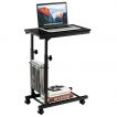 Compact and Tall Side Table with C-Shape and Adjustable Height