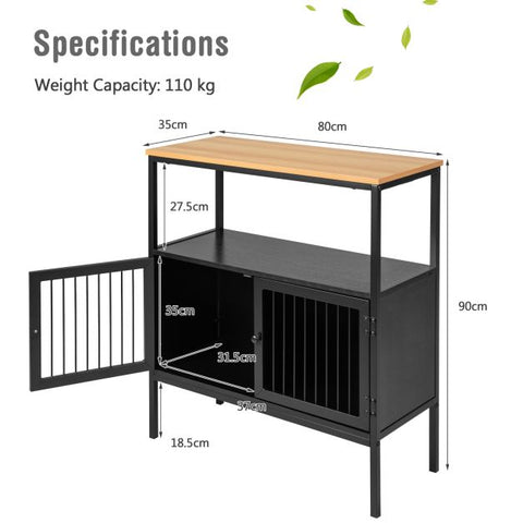 Multi-Functional Kitchen Sideboard with Heavy-Duty Metal Design and Spacious Design