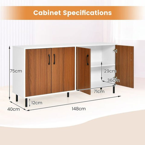 Multi-Functional and Elegant Buffet Sideboard with Ample Storage and Practical Design