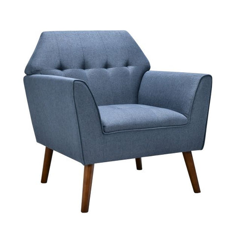 Signature Armchair with Wide Backrest and Seat in Dream Blue