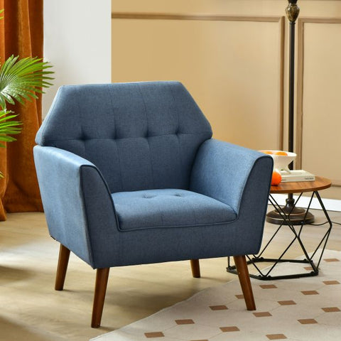 Signature Armchair with Wide Backrest and Seat in Dream Blue