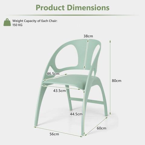 Simple Set of 2 Dining Chairs with Folding Funtcion