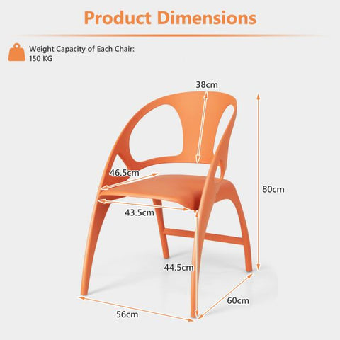 Simple Set of 2 Dining Chairs with Folding Funtcion