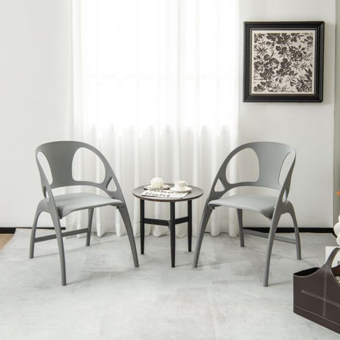Simple Set of 2 Dining Chairs with Folding Funtcion