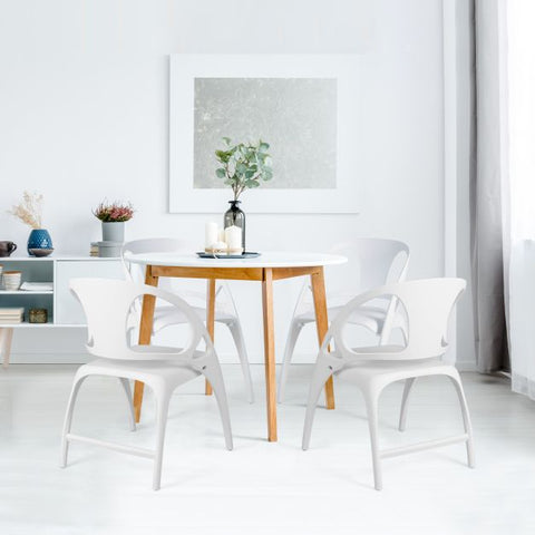 Simple Set of 2 Dining Chairs with Folding Funtcion