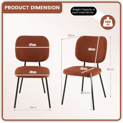 Minimalist Set of 2 Dining Chairs