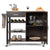 Spacious and Sleek Kitchen Island Cart with Integrated Wine Rack and Movable Shelf