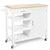 Spacious and Sleek Kitchen Island Cart with Integrated Wine Rack and Movable Shelf